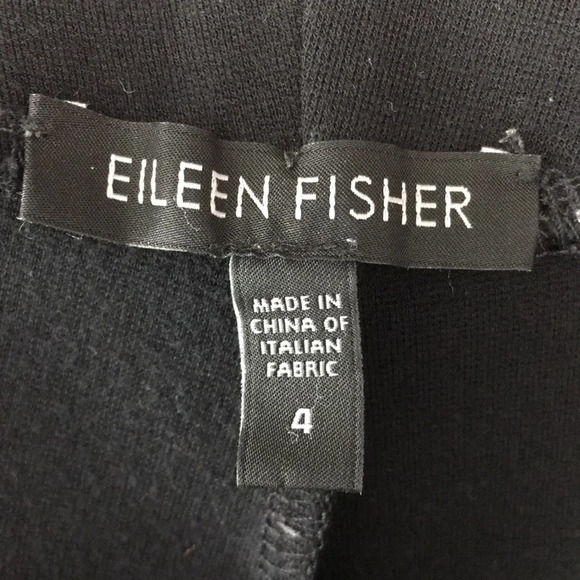 Eileen Fisher Black Ponte Knit Straight Slim Pants Womens 4 Minimalist - Picture 7 of 8